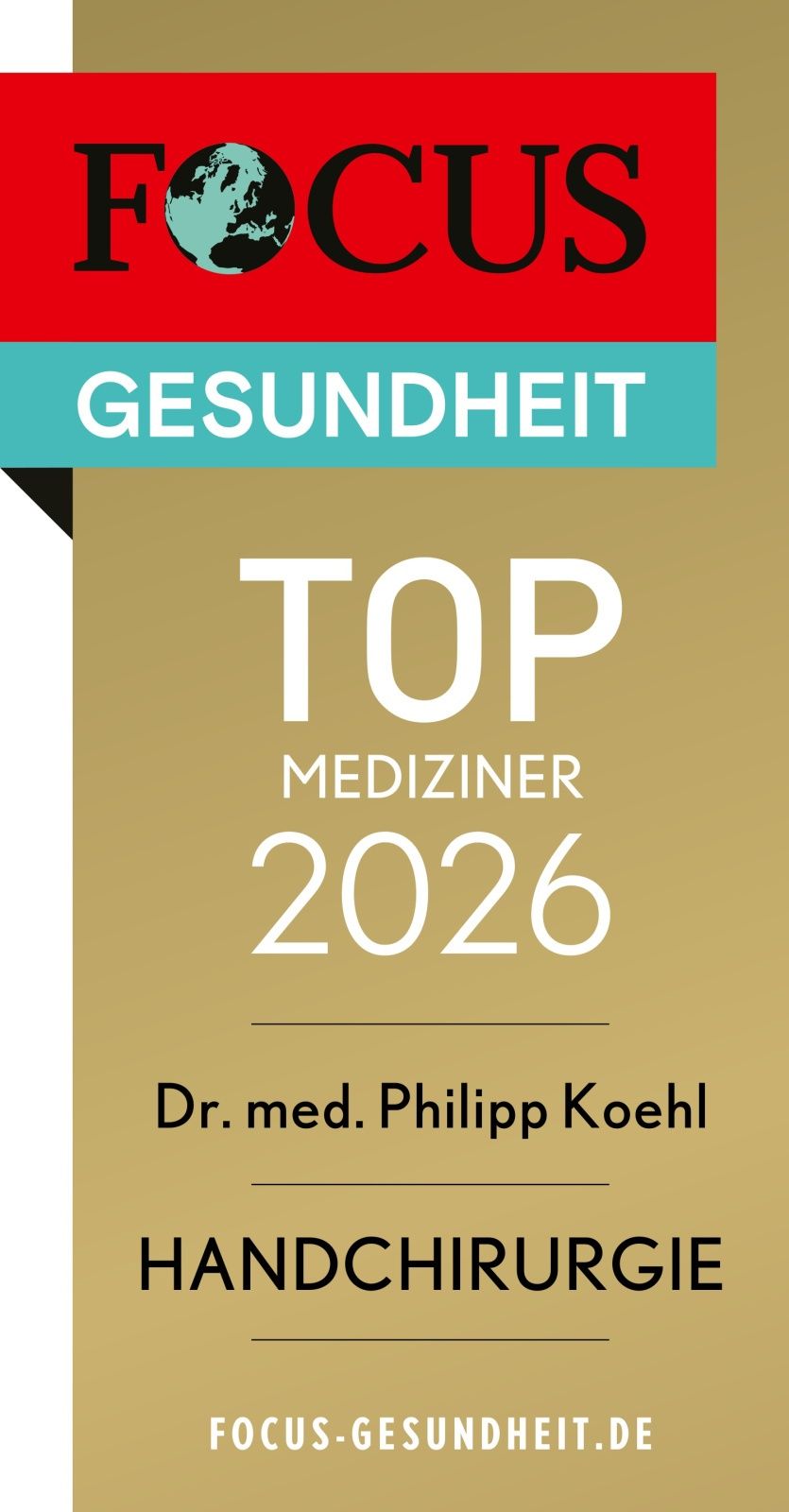 Top Mediziner - Handchirurgie - Fokus 2026