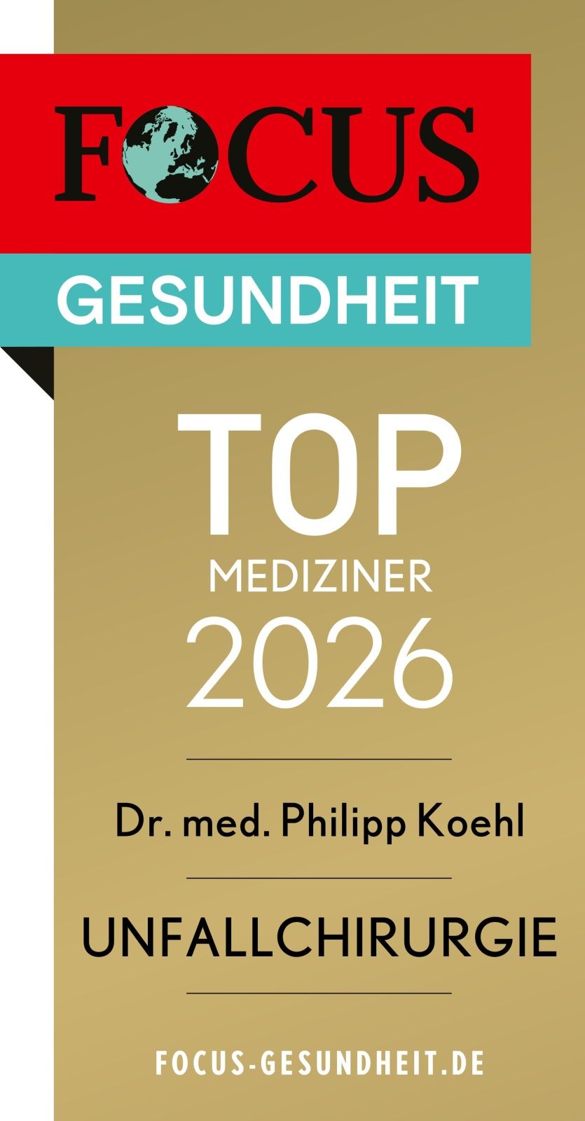 Top Mediziner - Unfallchirurgie - Fokus 2026 